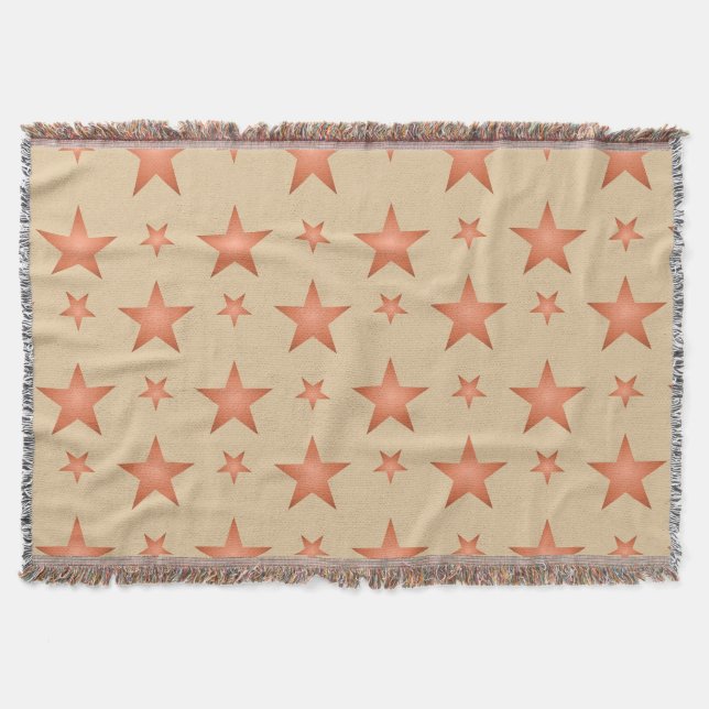 Starrmuster in Gradienten Terracotta orange Decke (Vorderseite)