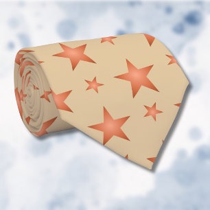 Starrmuster in Gradienten Terracotta orange Krawatte