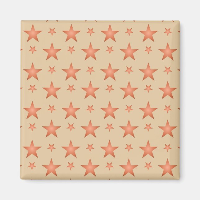 Starrmuster in Gradienten Terracotta orange Magnet (Vorne)