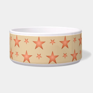Starrmuster in Gradienten Terracotta orange Napf