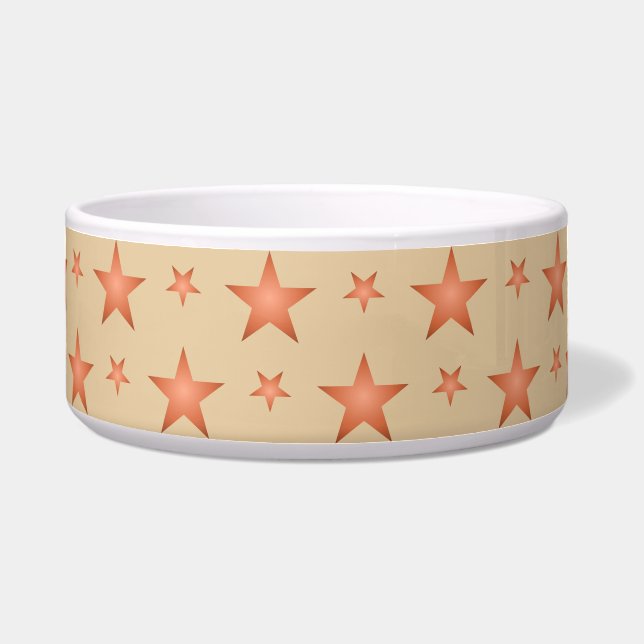 Starrmuster in Gradienten Terracotta orange Napf (Vorderseite)