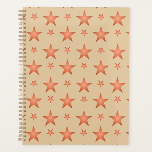 Starrmuster in Gradienten Terracotta orange Planer (Vorderseite)