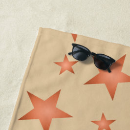 Starrmuster in Gradienten Terracotta orange Strandtuch