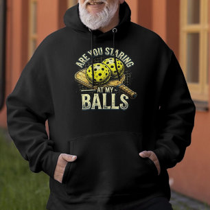 Starrst du auf meine Bälle- Pickleball Bekleidung Hoodie