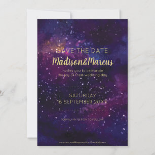 Starry Abend Sky Watercolor Hochzeit