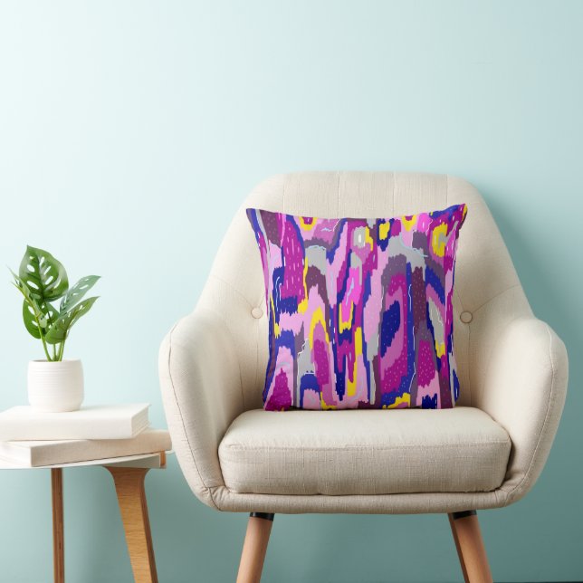 Starry Abstrakt in Purples und Blues Kissen (Stuhl )