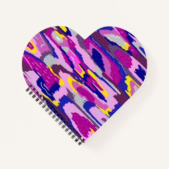 Starry Abstrakt in Purples und Blues Notizbuch (Vorderseite)