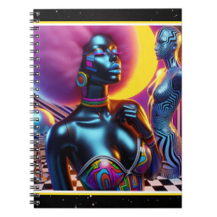 Starry Afrofuturistic Glamour Notizblock