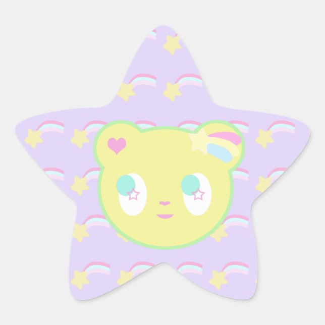 Starry Bear Sticker (Vorderseite)