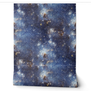 Starry Blue Space Night Sky Wallpaper Tapete