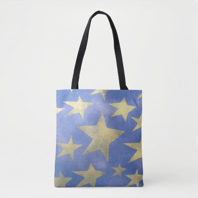 Starry Blue und Gold Tasche (Vorderseite)