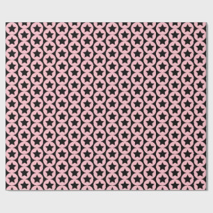"Starry Chic Pink & Black Gift Wrap" Geschenkpapier