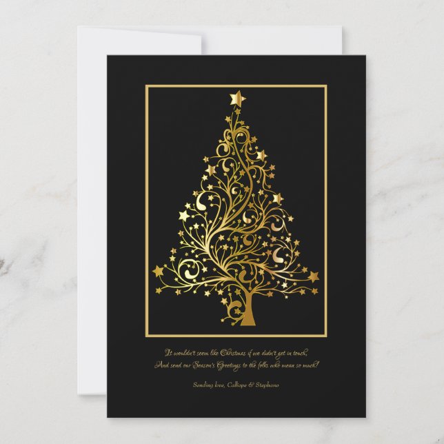 Starry Christmas Grußkarte Feiertagskarte (Vorderseite)