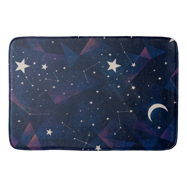 Starry Constellation Sky - HimmelsNachtmuster Badematte (Vorderseite)