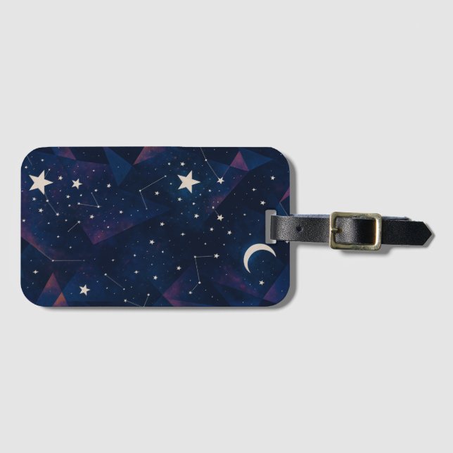 Starry Constellation Sky - HimmelsNachtmuster Gepäckanhänger (Vorderseite (Horizontal))