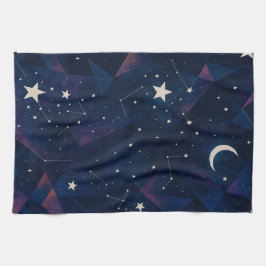 Starry Constellation Sky - HimmelsNachtmuster Geschirrtuch
