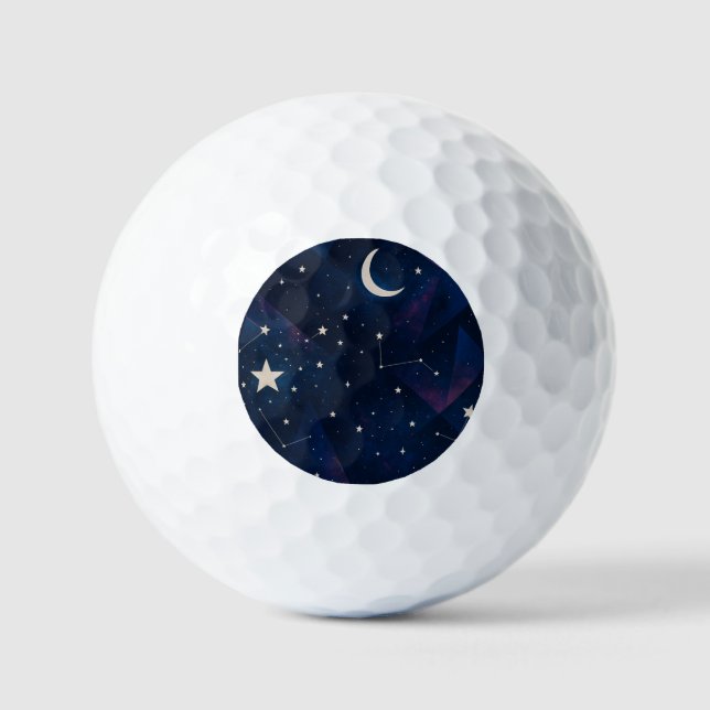 Starry Constellation Sky - HimmelsNachtmuster Golfball (Vorderseite)
