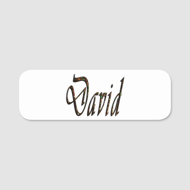 Starry Designed David Name Namensschild (Vorderseite)