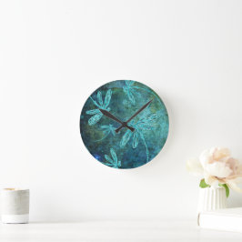 Starry Dragonfly Night Runde Wanduhr