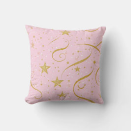 Starry Dreams - Coussin rose et Gold Star