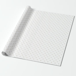 Starry Elegance White & Gold Stars Geschenkpapier