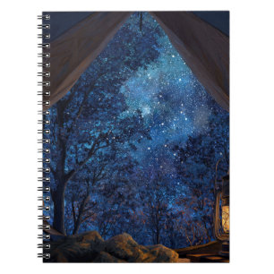 Starry Forest View From Zent Notebook Notizblock