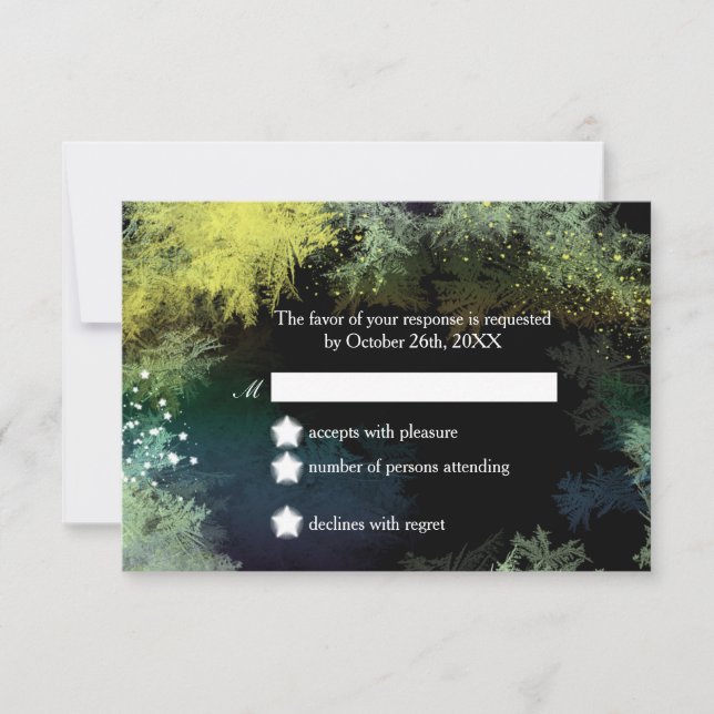 Starry Forest Wonderland Wedding RSVP (Devant)