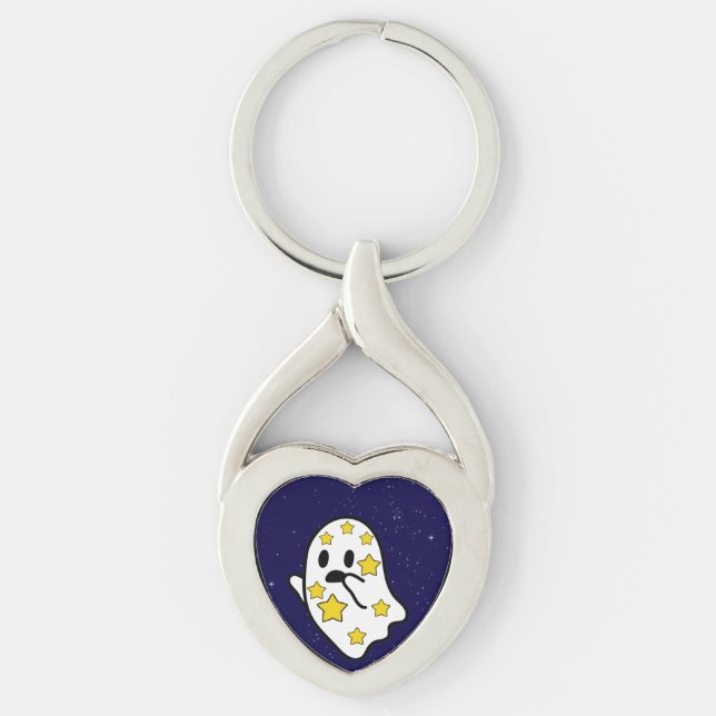 Starry Ghost im Weltraum verloren Schlüsselanhänger (Vorderseite)