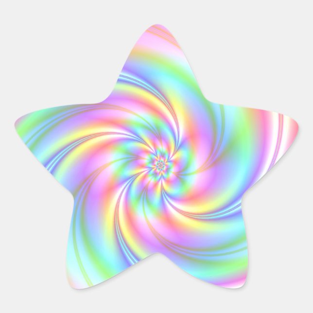 Starry Girl Pink Twirl Star Stickers (Vorderseite)