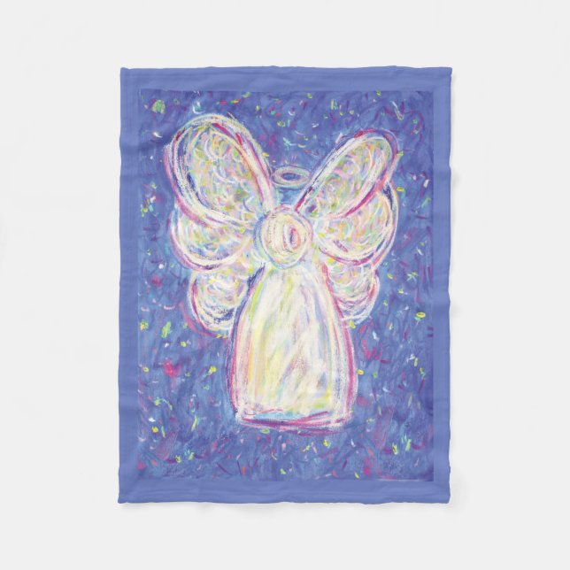Starry Guardian Angel Custom Fleece Blanket (Vorderseite)