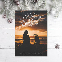 Starry Happy New Year Foto Feiertagskarte