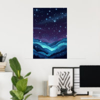 Starry Hills Night