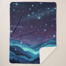 Starry Hills Night Sherpadecke