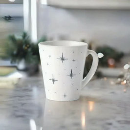 Starry Holiday Kleine Latte Tasse | Festlicher Tri