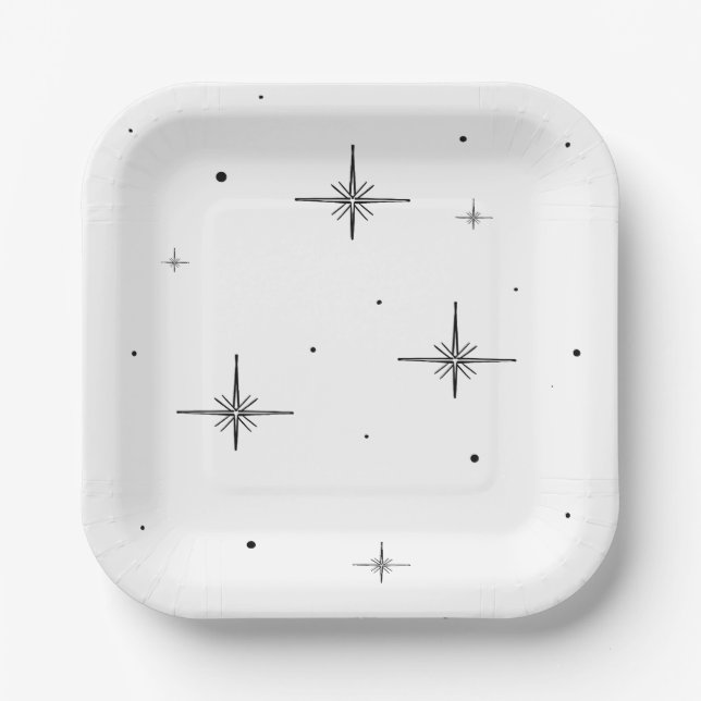 Starry Holiday Paper Tellers - Festspielgeschirr Pappteller (Vorderseite)