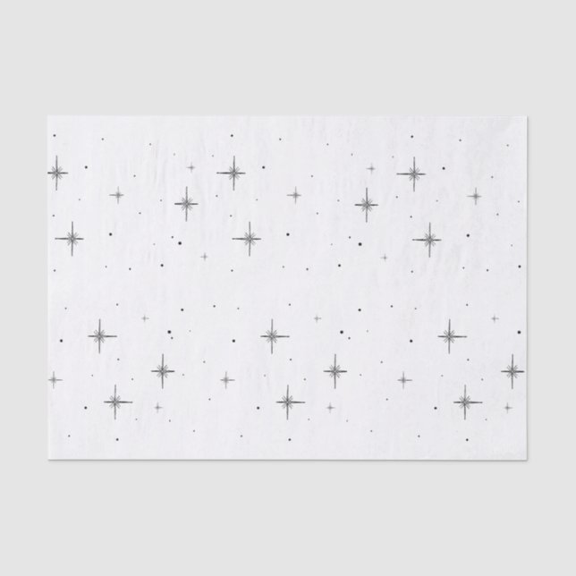 Starry Holiday Tissue Paper | Elegant Gift Wrap Seidenpapier (Vorderseite)