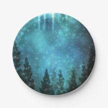 Starry Lights Rustic Pine Trees Country Wedding