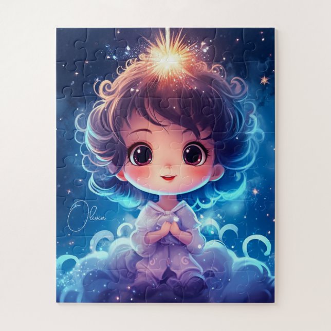 Starry Little Princess Nachts Girly personalisiere (Vertikal)