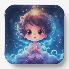 Starry Little Princess Nachts Girly personalisiere Pappteller