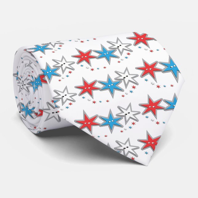 Starry Looks - ein Patriotisches Trio Krawatte (Gerollt)