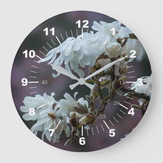 Starry Magnolia 5780 Große Wanduhr (Vorderseite)