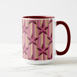 Starry Maroon Pink Beige White Combo Tasse