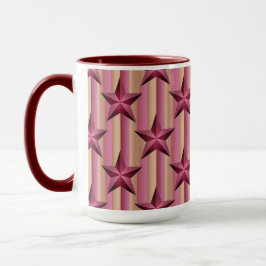 Starry Maroon Pink Beige White Combo Tasse