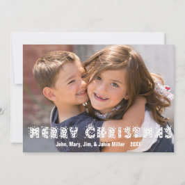 Starry Merry Christmas Foto Card Feiertagskarte