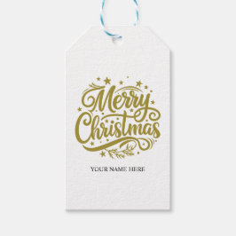 Starry Merry Christmas Greeting Geschenkanhänger