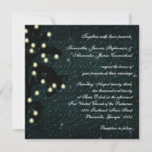 Starry Midnight String of Lights Square Wedding