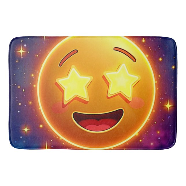 Starry-Mit Augen Emoji Joy Badematte (Vorderseite)