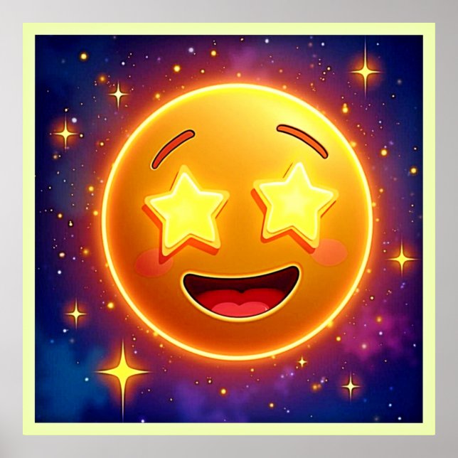 Starry-Mit Augen Emoji Joy Poster (Vorne)