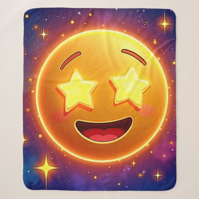 Starry-Mit Augen Emoji Joy Sherpadecke (Vorderseite)