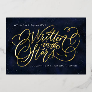 Starry-Mit Augen Save the Date Folieneinladung